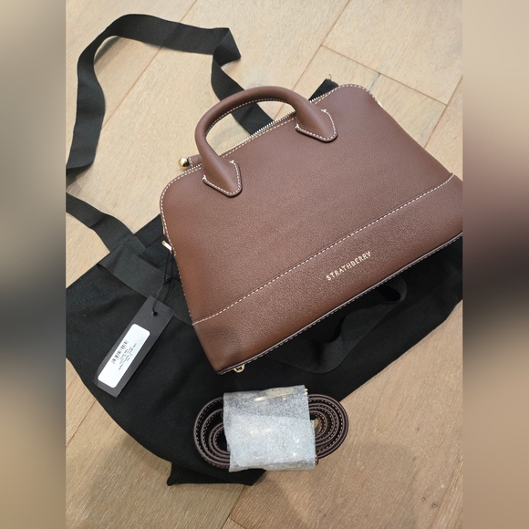 Strathberry Dome Shoulder Bag Brown Brand New With Tags And Strap - Picture 4 of 12